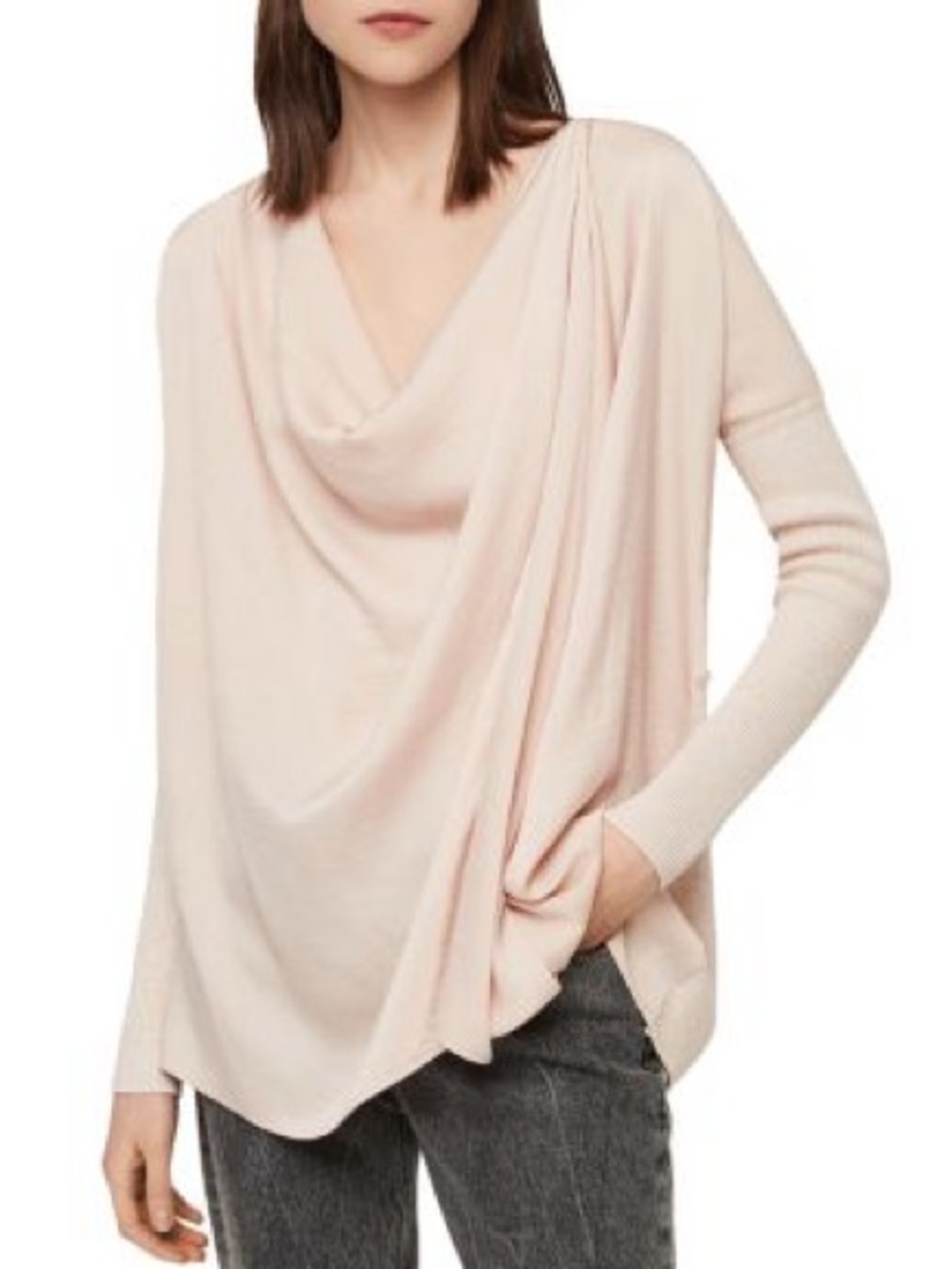 ALL SAINTS Erma Convertible Cowl Neck Top